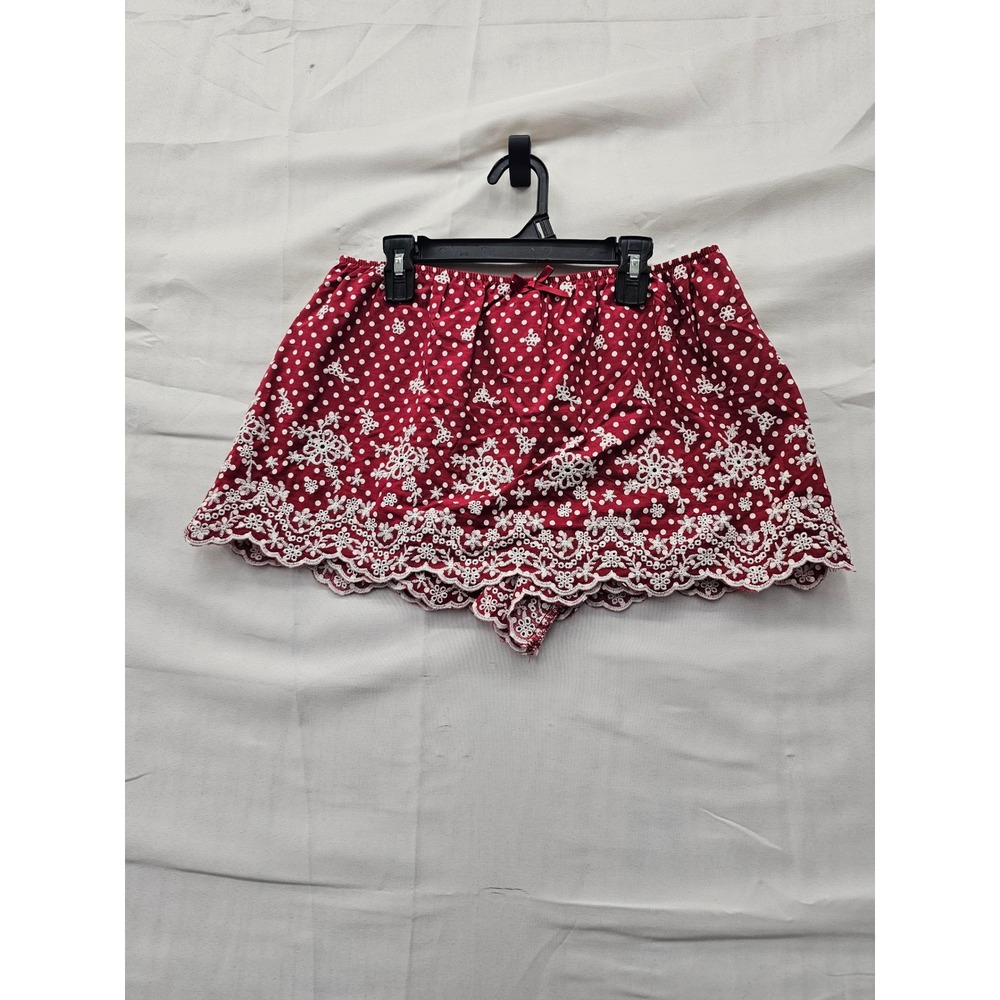 Wild Fable Womens Polka Dot Pajama Shorts Red Cotton Blend Casual Size Small